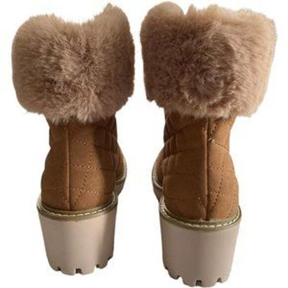 Nicole Miller Faux Fur Cuff Wedge Bootie - Picture 11 of 11